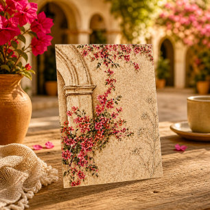 Spanish Vintage Arch Floral Garden Romance Note Card
