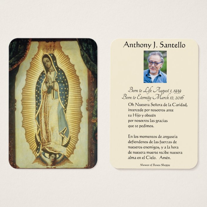 Spanish Virgin Mary Guadalupe Catholic Funeral | Zazzle