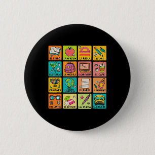 Spanish Vocabulary Back To School Maestra Bilingua Button