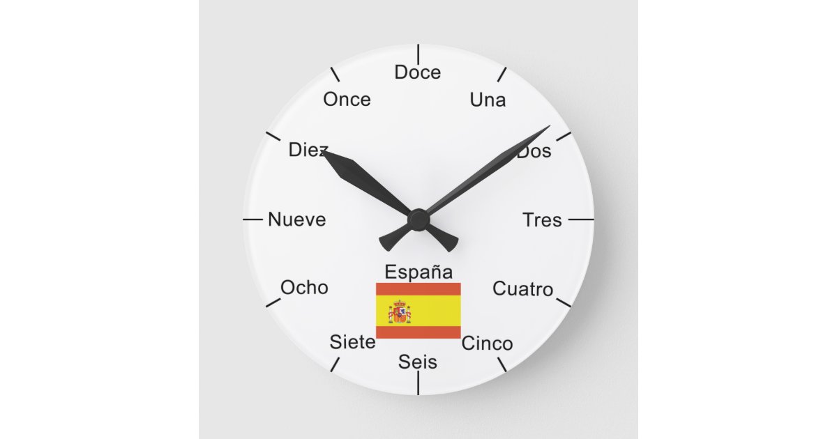 Spanish Wall Clock Zazzle