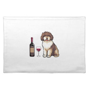 Spanish Water and wine Funny dog 1 Cloth Placemat