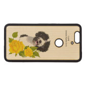 Spanish Water Dog and Yellow Roses Wood Nexus 6P Case (Back (horizontal))
