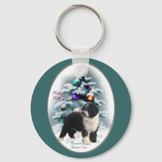 Spanish Water Dog Christmas Gifts Keychain