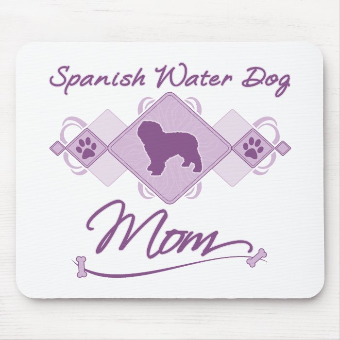 Spanish Water Dog Mom Mouse Pads