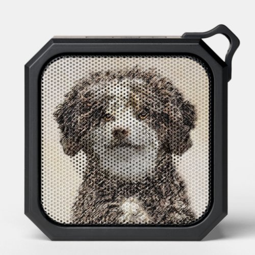 Spanish Water Dog Painting _ Cute Original Dog Art Bluetooth Speaker