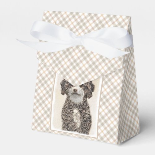 Spanish Water Dog Painting _ Cute Original Dog Art Favor Boxes