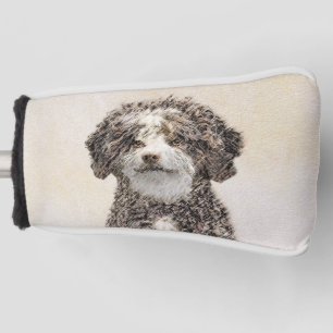 Spanish Water Dog Painting - Cute Original Dog Art Golf Head Cover