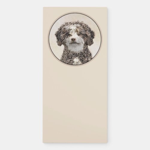 Spanish Water Dog Painting _ Cute Original Dog Art Magnetic Notepad