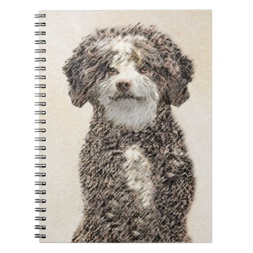 Spanish Water Dog Painting _ Cute Original Dog Art Notebook