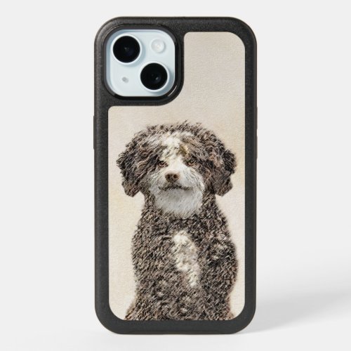 Spanish Water Dog Painting _ Cute Original Dog Art iPhone 15 Case