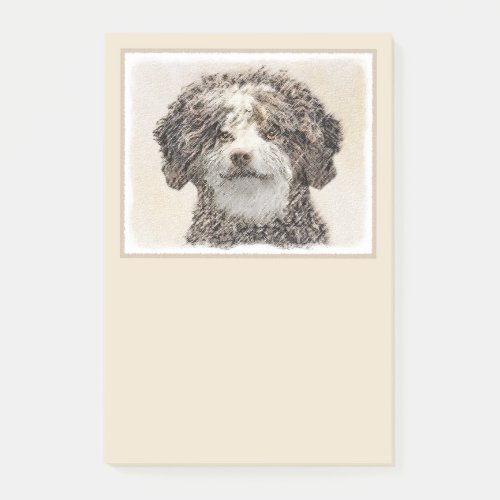 Spanish Water Dog Painting _ Cute Original Dog Art Post_it Notes