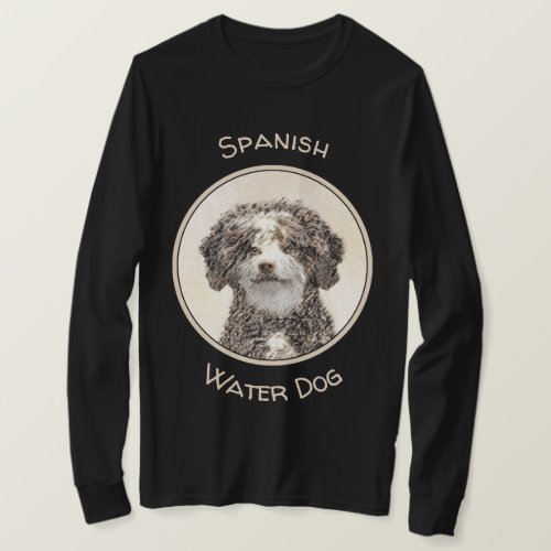 Spanish Water Dog Painting _ Cute Original Dog Art T_Shirt