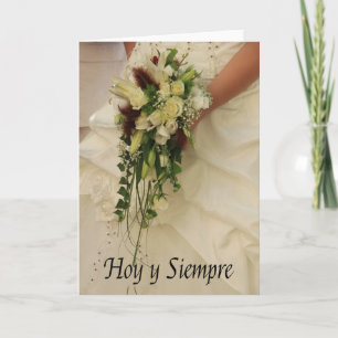 Spanish wedding congratulations card