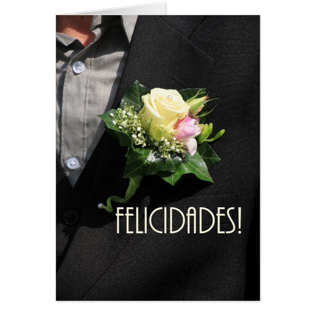 Spanish  wedding congratulations cards (Front)