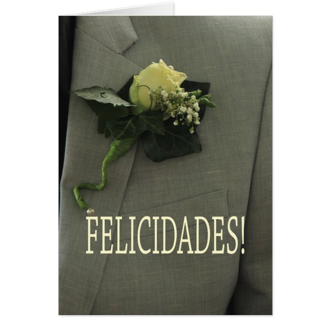Spanish  wedding congratulations cards (Front)