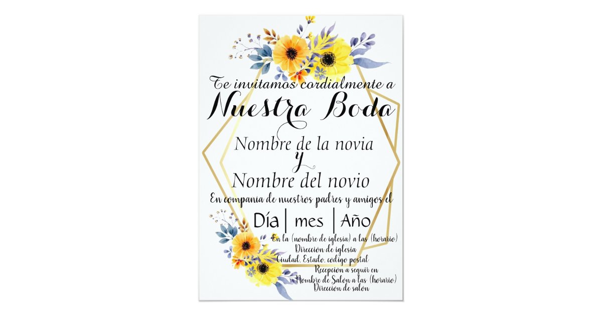 Spanish Wedding Invitation | Zazzle.com