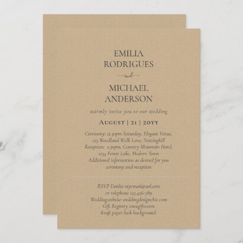 Spanish Wedding Invitation BILINGUAL Nuestra Boda