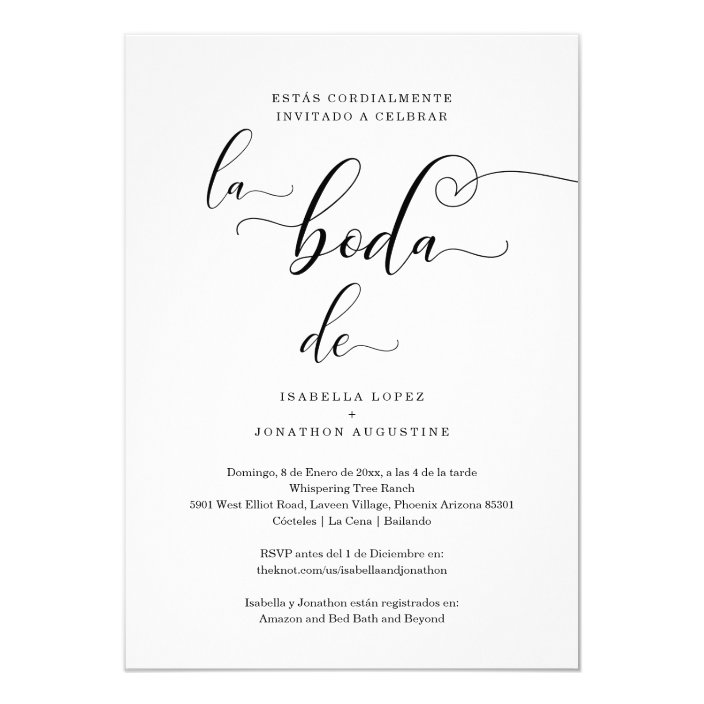 spanish wedding invitations