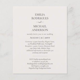 Spanish Wedding Invites BILINGUAL Budget Wedding Flyer