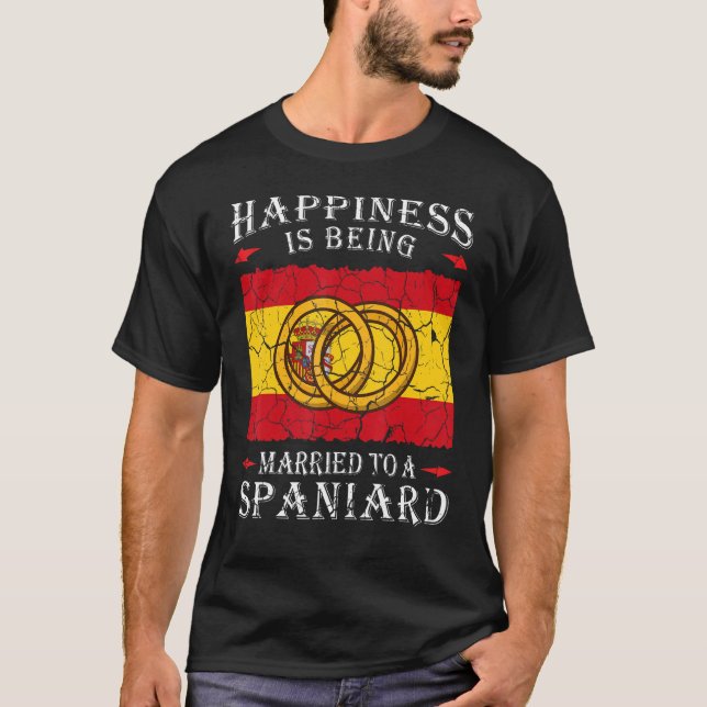Spanish Wedding Kingdom of Spain Roots Spaniard Fl T-Shirt (Front)