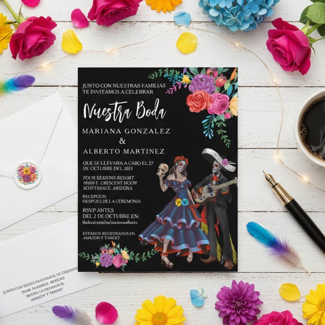 Spanish Wedding Nuestra Boda Day of Dead  (Creator Uploaded)