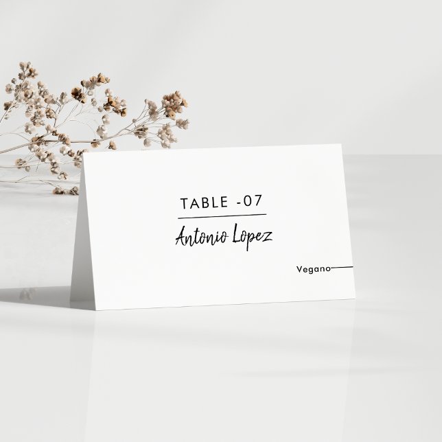 Spanish Wedding Place Card With Meal Choice & Menu (Creator Uploaded)