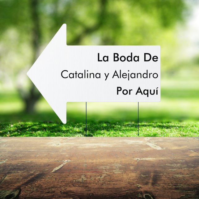 Spanish Wedding This Way Directional Sign (Creator Uploaded)
