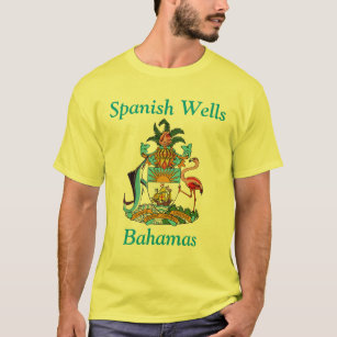 Spanish Wells, Bahamas with Coat of Arms T-Shirt