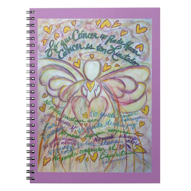 Spanish What Cancer Cannot Do Art Notebook Journal (Front)