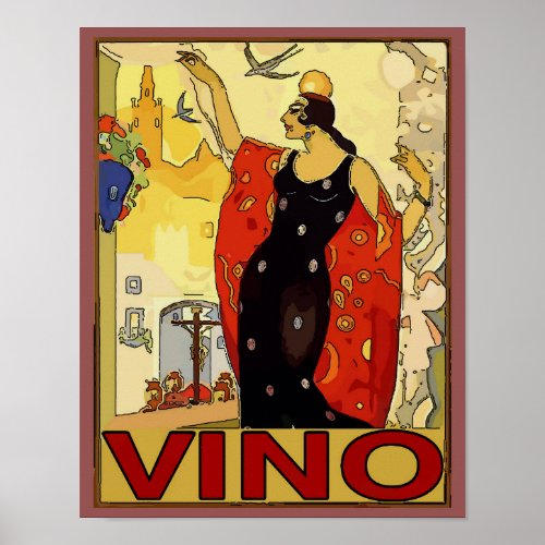 Spanish Wine Vino Poster