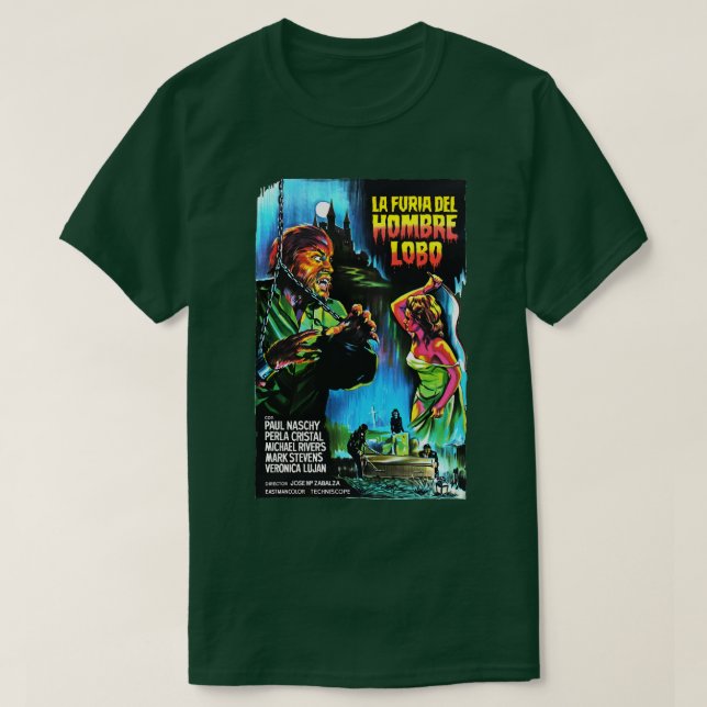 Spanish Wolfman Halloween T-Shirt (Design Front)