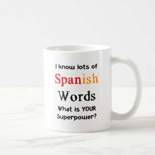 spanish words coffee mug