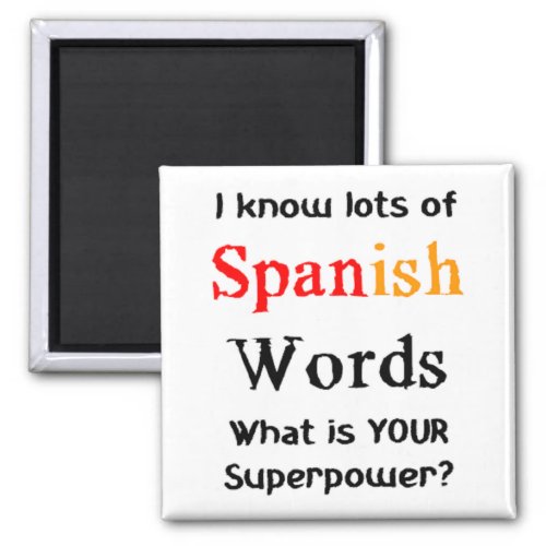 spanish words magnet