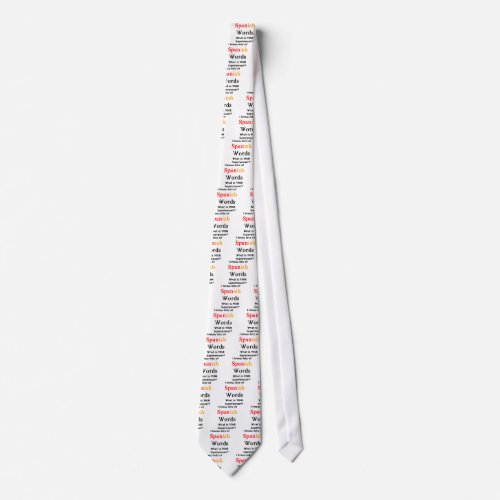 spanish words neck tie