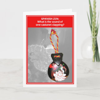 Spanish Zen One Castanet Funny Birthday Card