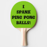 Spank Me Green Custom Ping Pong Paddles by Janz