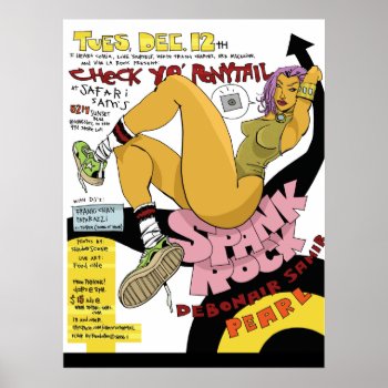 Spank Rock Print/poster Poster by 40ozcomics at Zazzle