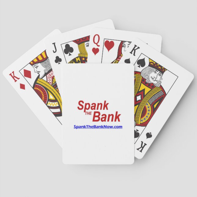 Spank The Bank Playing Cards (Back)