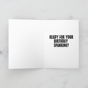 SPANKING BIRTHDAY CARD FOR HER Greeting Card | Zazzle
