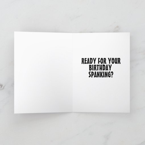 Spanking Birthday Card For Her Greeting Card Zazzle