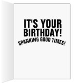 SPANKING GOOD TIMES BIRTHDAY OVERSIZED BIG CARDS | Zazzle