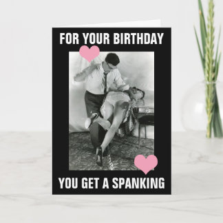 SPANKING HAPPY BIRTHDAY RETRO GREETING CARDS 4 HER