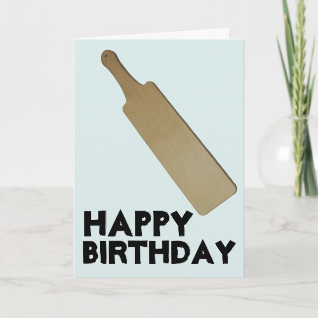 SPANKING PADDLING PADDLE BIRTHDAY CARD  (Front)