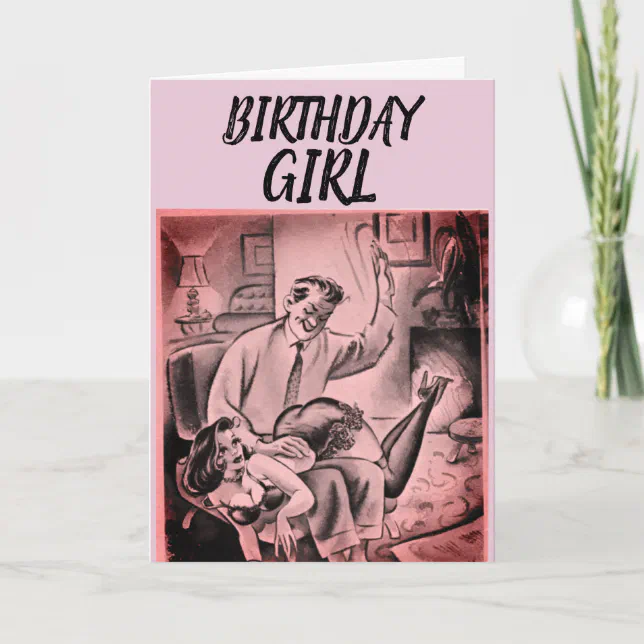 Spanking Romance Birthday Girl Greeting Card Zazzle 