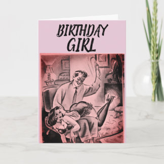 SPANKING ROMANTIC BIRTHDAY CARD WIFE GIRLFRIEND