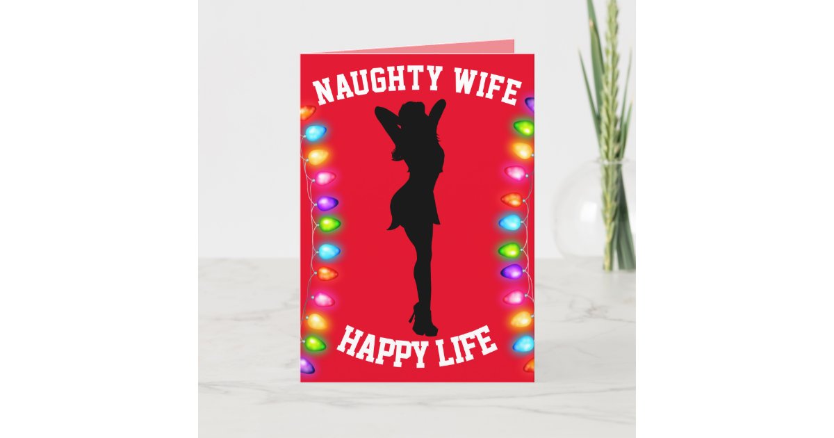 Spanking Romantic Christmas Card For Naughty Wife Zazzle