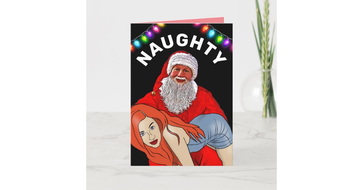 SPANKING SANTA NAUGHTY GIRL CHRISTMAS CARDS Zazzle