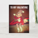 SPANKING VALENTINES DAY ELVES CARD