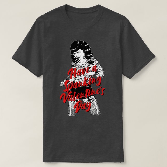 Spanking Valentines Day T-Shirt (Design Front)