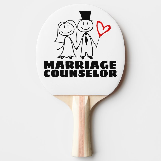 SPANKING WEDDING GIFT PADDLE, MARRIAGE COUNSELOR PING PONG PADDLE (Front)